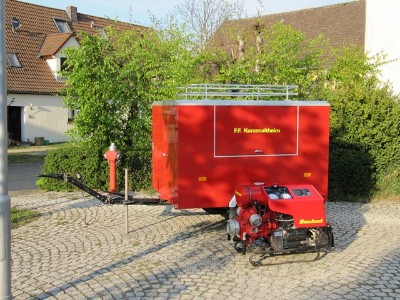 Der Spritzenwagen mit Pumpe (aus dem Jahr 1986)